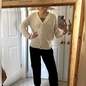 Banana Republic Cream Oversized Chunky Knit Sweater / Cardigan XXS Women’s